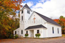 Fototapety White country church