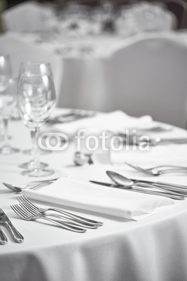 restaurant table setout