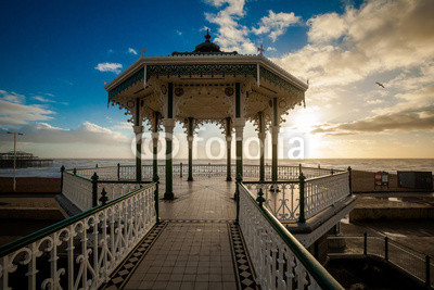 Sunset view on beautiful Brighton bandstand