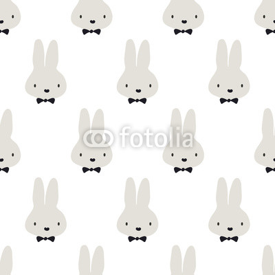seamless cute rabbit pattern