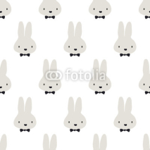 Fototapety seamless cute rabbit pattern