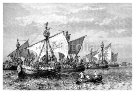 Fototapety 1st Crusade : Ships on the Bosphorus - 11th century