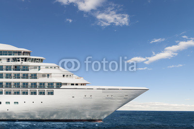 Profile of the figurehead of a cruise ship