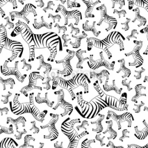 Naklejki seamless zebra pattern