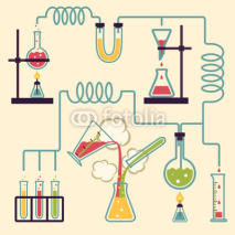 Naklejki Chemistry Laboratory Infographic
