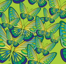 Fototapety seamless background with butterfly