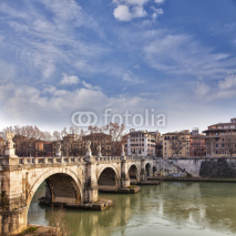 Naklejki Saint Angelo bridge Rome