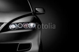 Fototapety Black modern car closeup