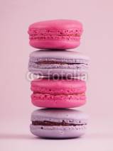 Fototapety Macaroons on pink background