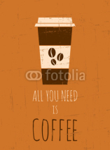 Naklejki Retro Coffee Poster