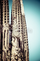 The Sagrada Familia cathedral in Barcelona,Spain