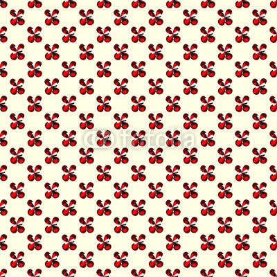 red flowers on a light background seamless pattern vector illustration
