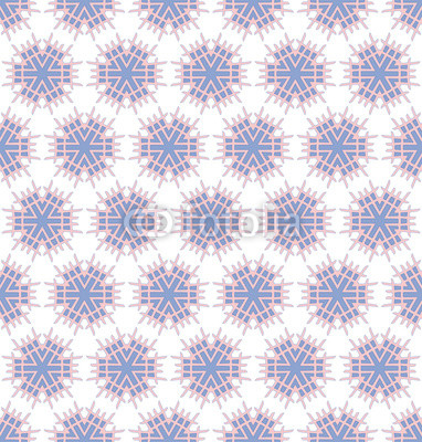 spinious flowers pink blue pattern