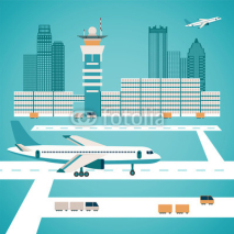 Fototapety Vector airport concept