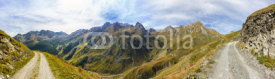 Fototapety Panoramica su sentiero in montagna