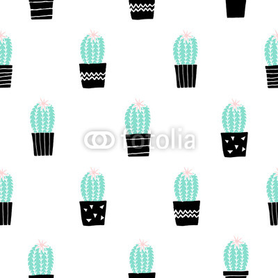 Hand Drawn Cactus Pattern