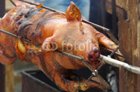Fototapety Cochon grillé à la broche