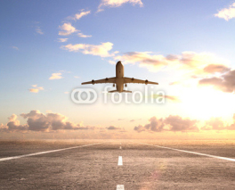 Fototapety airplane on runway