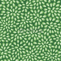 seamless abstract green leaves pattern on green background