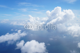 Fototapety Sky and group of clouds taken from airplane