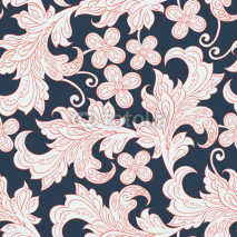 Fototapety floral vintage background in damask style