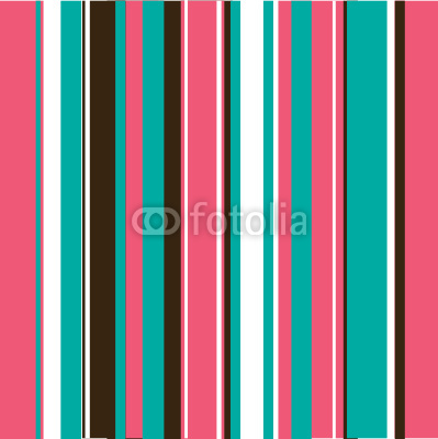Aqua, Pink & Brown Stripes