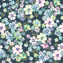 blue seamless floral ditsy