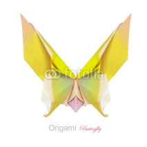 Fototapety Origami yellow butterfly