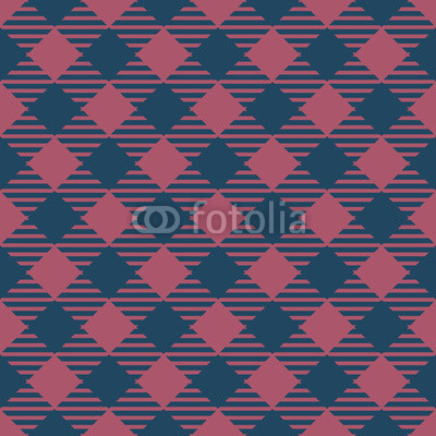 Seamless dark blue and burgundy basic plaid checked fashion pattern vector