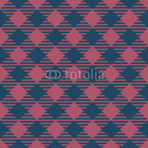 Naklejki Seamless dark blue and burgundy basic plaid checked fashion pattern vector