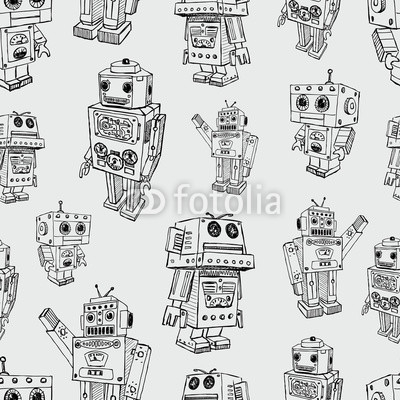 pattern of toy robots