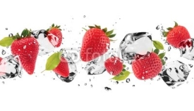 Fototapety Ice fruit on white background