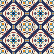 Naklejki Vector seamless texture. Beautiful colored pattern for design and fashion with decorative elements