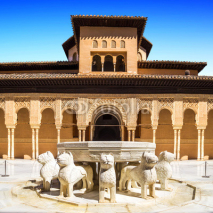 Obrazy i plakaty Famous Lion Fountain - Alhambra Palace, Granada (Andalusia)