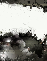 Naklejki grunge background with black splatters and spots