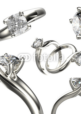 Wedding Ring with diamond. Jewelry background