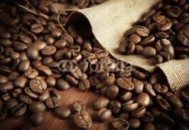 Naklejki roasted coffee beans