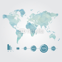 Fototapety modern concept of world map with infographic