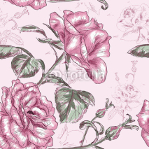 Fototapety Seamless Roses Pattern