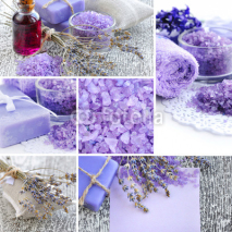 Fototapety Lavender spa collage
