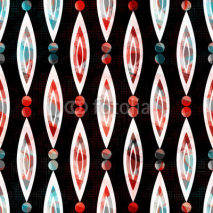 Obrazy i plakaty Abstract geometric elements on a black background seamless pattern