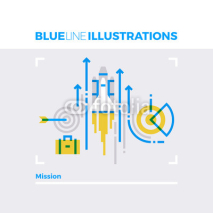 Mission Blue Line Illustration
