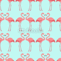 Obrazy i plakaty seamless flamingo bird pattern

