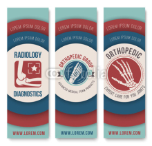 Orthopedics and radiology banner template set