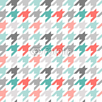Houndstooth seamless pattern, colorful