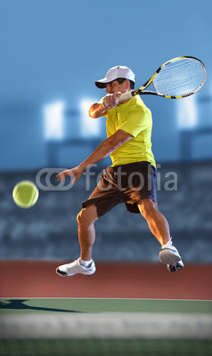 Tennis P;ayer in Action