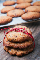Obrazy i plakaty Homemade wholegrain cookies with chocolate