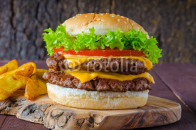 Fototapety Double Cheese Burger