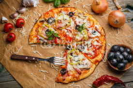 Naklejki Fresh italian pizza