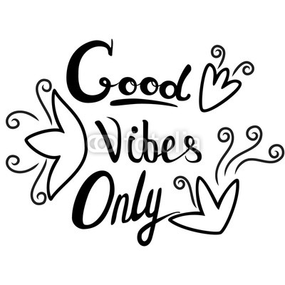 Good Vibes Only hand lettering. Handmade vector calligraphy